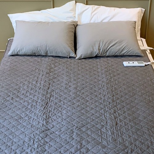 [인체감지] 탄소매트 카본매트 부드러운 EMF 극세사 탄소매트 워셔블 전기장판 전기매트, 슈퍼싱글 (110x180cm), 차콜