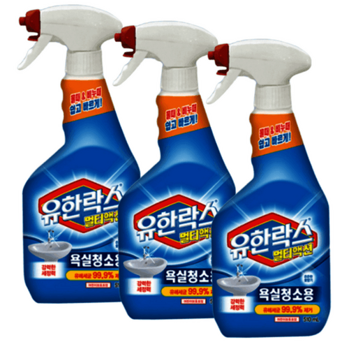 유한락스 욕실세제 멀티액션 욕실청소용 세정제