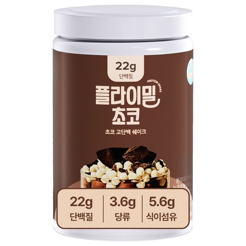 플라이밀 단백질 쉐이크 초코라떼 대용량, 630g, 1개
