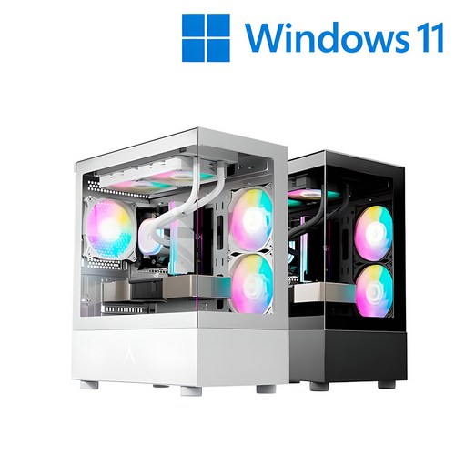 보아스컴퓨터 조립컴퓨터 조립PC 게이밍PC 게임용 컴퓨터 본체 롤 오버워치 피파 배그 배틀그라운드 펠월드 디아블로 데스크탑 고사양PC, 큐빅 화이트, 16GB, 512GB, WIN11 Home, 게임용26번