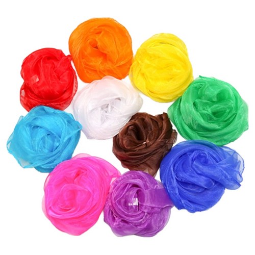 꼬망세 음률 신체활동 칼라스카프 10색세트, 10색, 1개