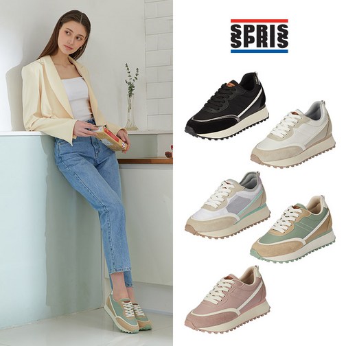 [스프리스] 여성 조거스니커즈 발편한 스니커즈 경량 데일리 패션 운동화 워킹화