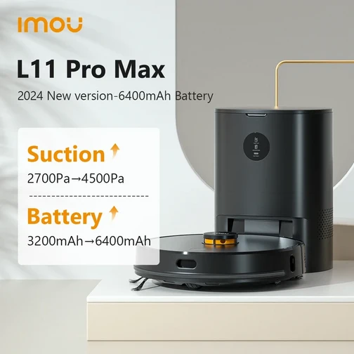 IMOU 로봇 진공 청소기, L11 프로 맥스 스마트 가전, 및 스위퍼, 자체 비우기, 3 인 1 청소 기계