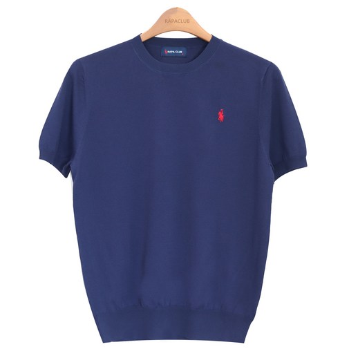 라파클럽 남성 여름 소프트 라운드 반팔 니트 티셔츠