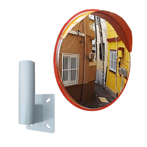 스텐반사경 600파이 벽브라켓 세트, 반사경주황브라켓스틸, 1개