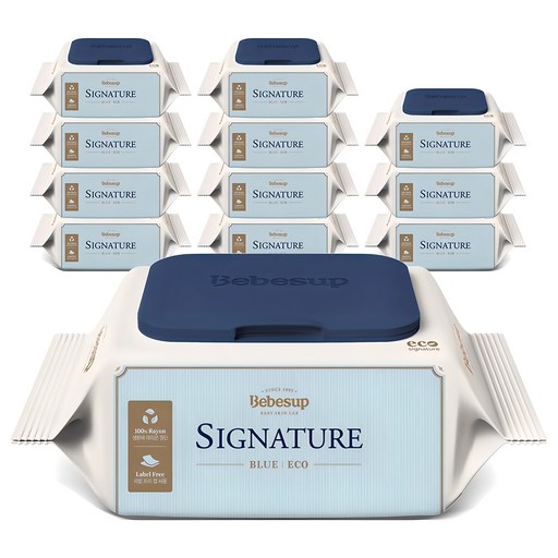 베베숲 시그니처 블루 에코 유아물티슈 캡형