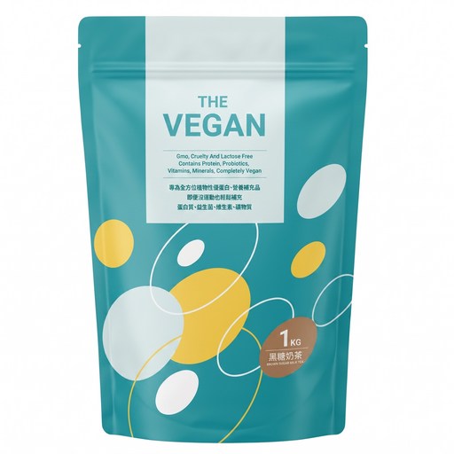 THE VEGAN 樂維根 植物性優蛋白 黑糖奶茶, 1kg, 1包