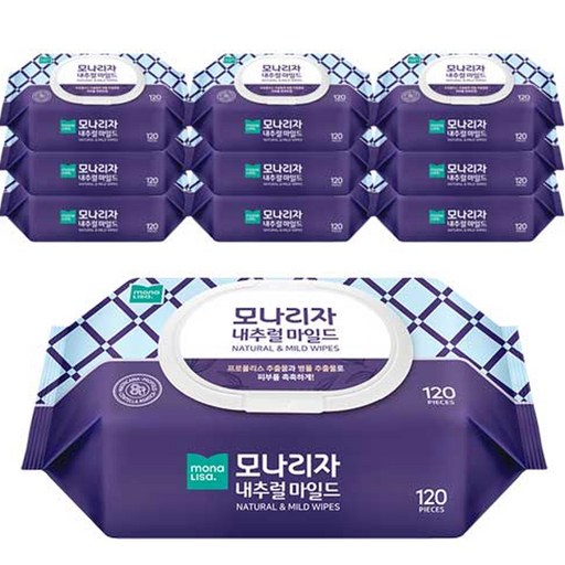 모나리자 내추럴 마일드 물티슈 캡형