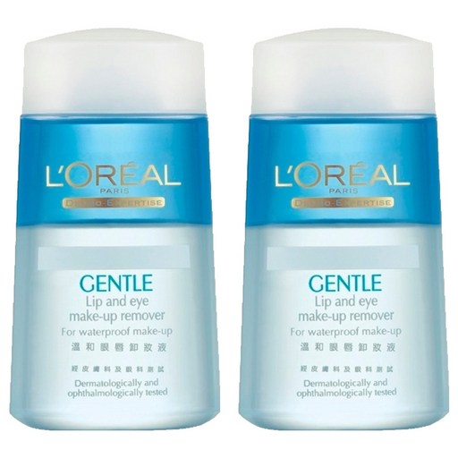 L'OREAL PARiS 巴黎萊雅 台灣公司貨 溫和眼唇卸妝液, 125ml, 2罐