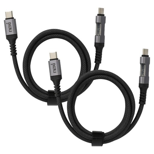 넥시 C to C 240W LED 초고속 충전 케이블 NX-PD240W-L