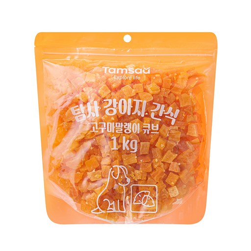 탐사 강아지 간식 고구마말랭이 큐브