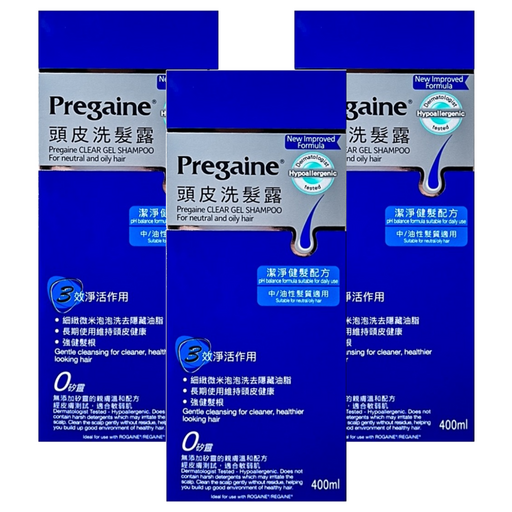落建 頭皮洗髮露 潔淨健髮配方 中/油性髮質適用, 400ml, 3瓶