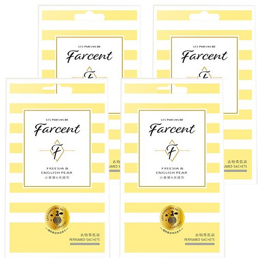 Farcent 花仙子 衣物香氛袋, 小蒼蘭 + 英國梨, 30g, 4盒
