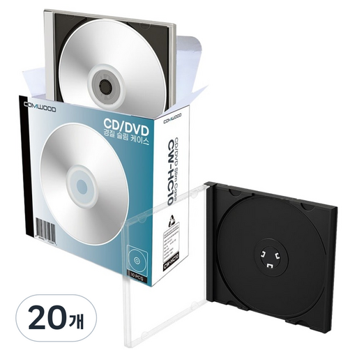 컴우드 CD / DVD 경질 슬림케이스 투명 5mm