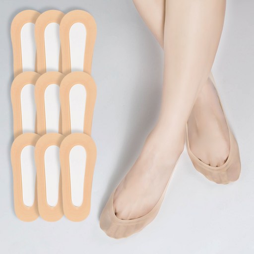 시너싹스 여성용 전체실리콘 논슬립 쿨 덧신 9켤레