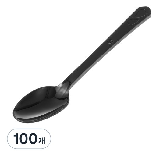 코멧 심플한 일회용 개별포장 숟가락 블랙