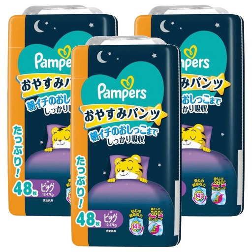 Pampers 幫寶適 日本境內版 極上守護巧虎晚安褲 12~17 公斤, 特大碼 (XL), 144片
