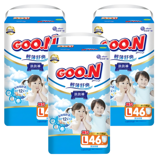 GOO.N 大王 輕薄舒爽 紙尿布 褲型 9~14kg, L, 138片