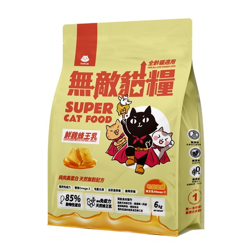 ParkCat 貓樂園 全齡貓 無穀天然高蛋白無敵貓糧, 6kg, 1袋, 鮮雞蜂王乳