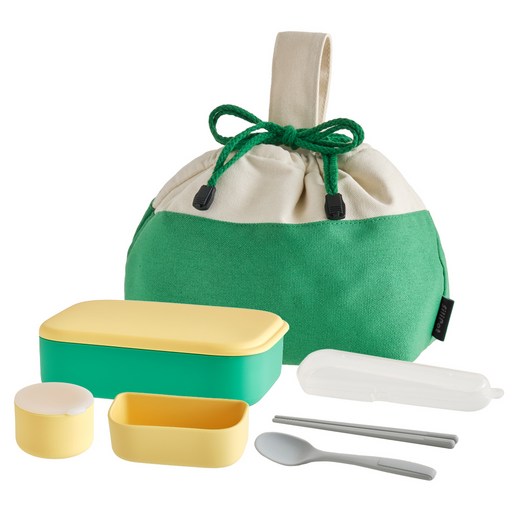 실리팟 실리콘 1단 도시락 풀세트, 포레스트그린, 1세트