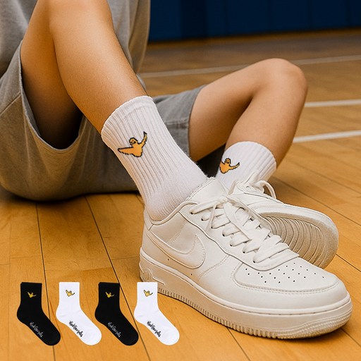 MARK GONZALES KIDS 兒童柔軟運動中筒襪4雙組 MK-11