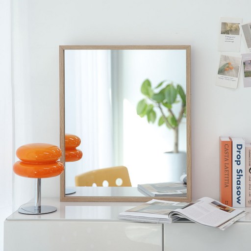 우드리퍼블릭 침실 화장대 벽거울 대형 650 x 550 mm