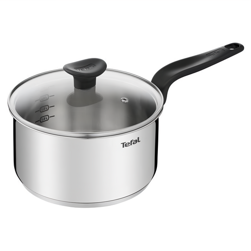 Tefal 特福 首選不鏽鋼系列 單柄湯鍋加蓋 3L, 20cm, 銀色, 1組