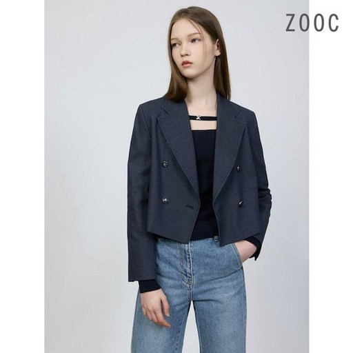 ZOOC 더블 데님라이크 크롭자켓 INZ252MSF009