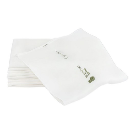 Bamboo bebe 竹纖維純紗布手帕 10入