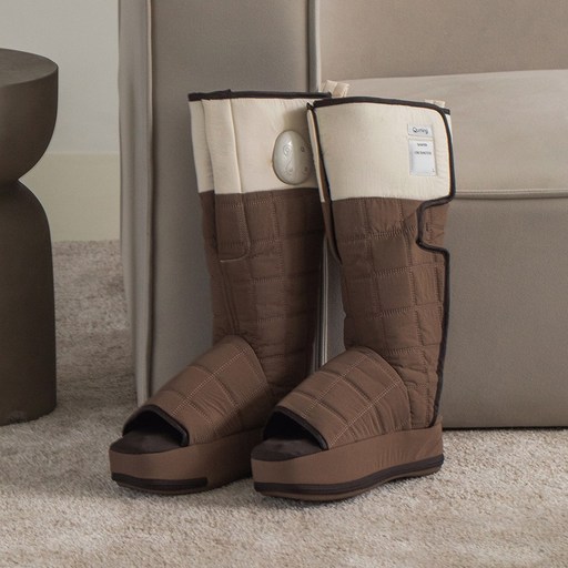 현대큐밍 쉐이퍼 마사지부츠 발바닥마사지기 발마사지기 종아리마사지기, 다크브라운, HQ1C301Z0F