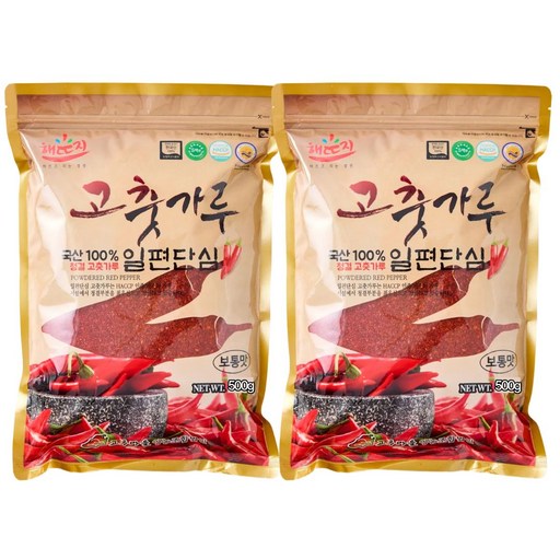 26년산 국산 최상급 일편단심 해풍에 말린 태양초 고춧가루 일반 보통맛 / 최근제조 / 김치양념용
