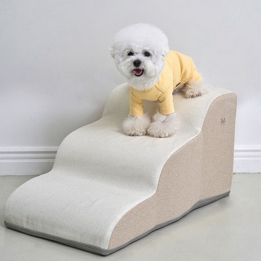 슈퍼펫 강아지계단 논슬립 슬개골보호 미끄럼방지 3단 커브 스텝