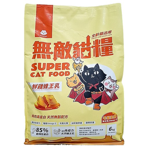 ParkCat 貓樂園 全齡貓 無穀天然高蛋白無敵貓糧, 6kg, 1袋, 鮮雞蜂王乳