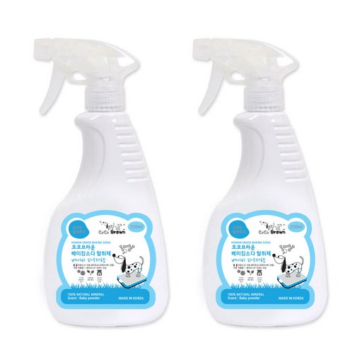 코코브라운 애완동물용 베이킹소다 탈취제 베이비파우더향, 550ml, 2개