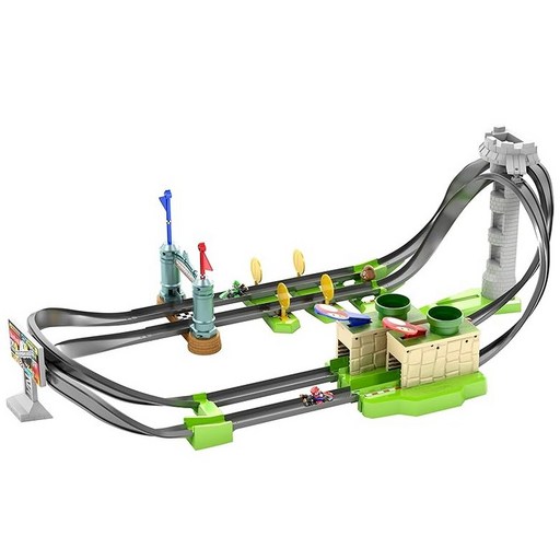 핫휠 마리오 카트 서킷 라이트 트랙 세트 5세 이상 【마리오카 1대 포함】 GHK15