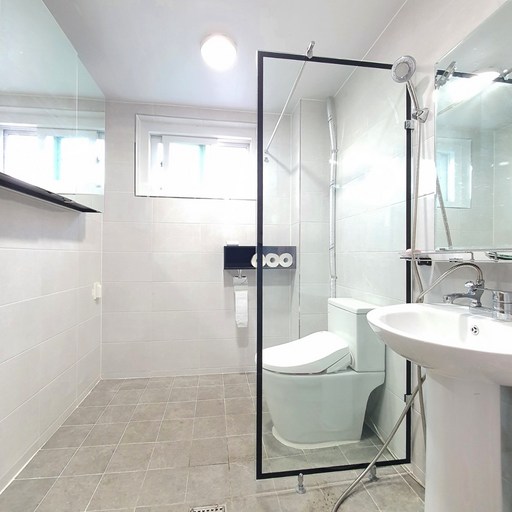 안전강화유리당일발송 A6마트 욕실파티션 55종 모음 DIY 쉬운설치 샤워부스, 블랙네모파티션750