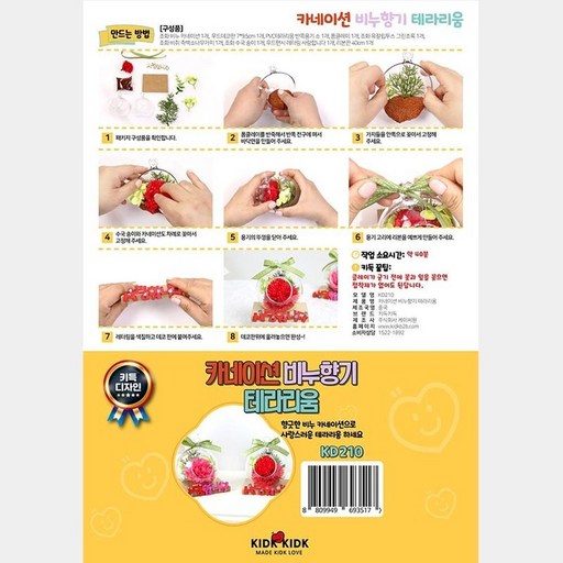택1 패키지 카네이션 비누향기 DIY 테라리움 2색