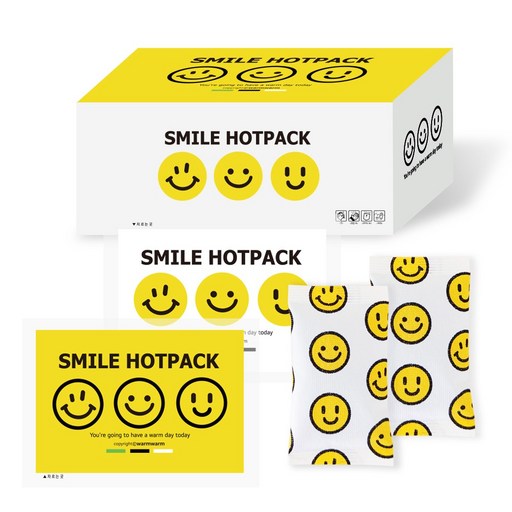 스마일 핫팩 미니 어린이 휴대용 귀여운 손난로