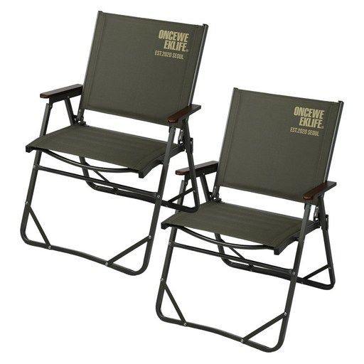 원스위크라이프 컴피 폴딩 체어 L, 2개, 카키