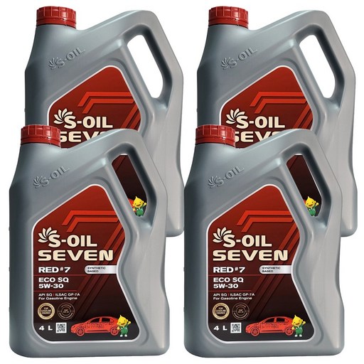 에스오일 세븐 레드 7 에코 SQ 5W30 4L x 4개 1박스 16L SQ 업그레이드 신제품