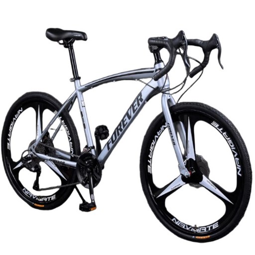 메드멕스 고성능튼튼한 로드자전거 자전거 자바 트렉 룩 26인치 출퇴근용 성인용 입문용, 1개, 160cm, 24단 x 로드용 3포크휠 x 그레이