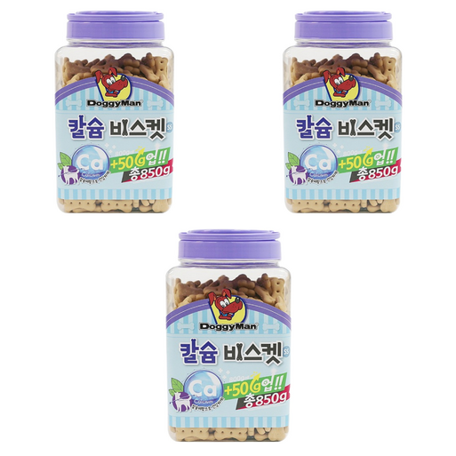 도기맨 강아지 비스킷 SS, 칼슘, 850g, 3개