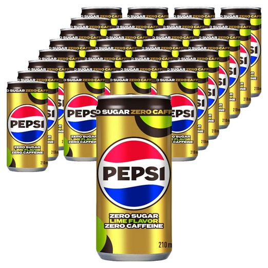 펩시 제로슈거 라임향 제로카페인 탄산음료, 210ml, 30개