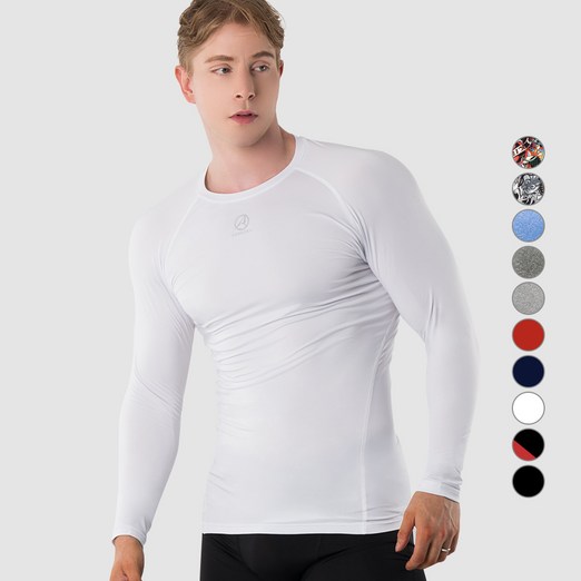 아르메데스 남성용 테크핏 긴팔 축구 야구 등산 라이딩 트래킹 베이스레이어 언더레이어 상의 AR141