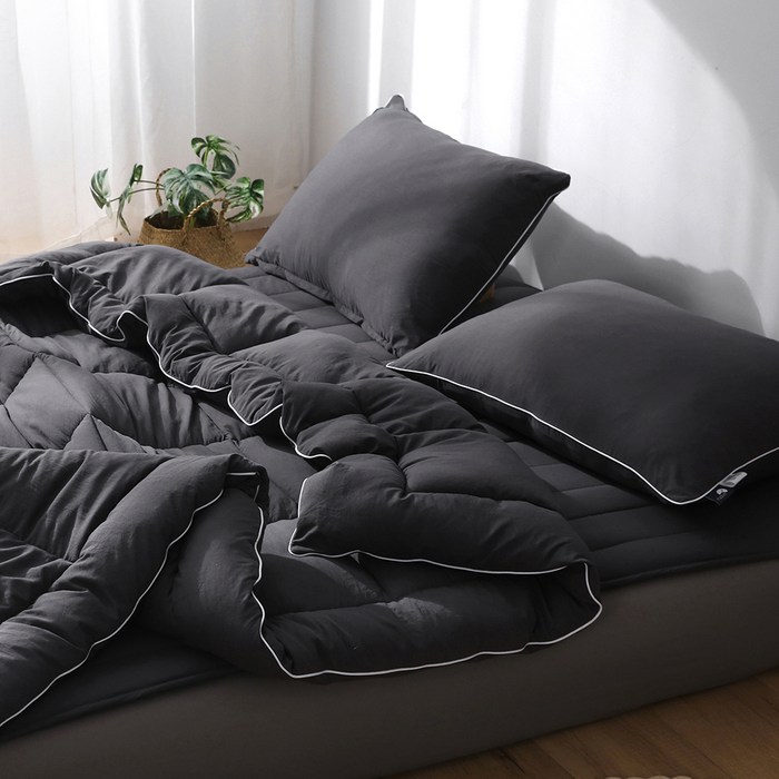 루아베 부드러운 워싱 차렵이불 세트