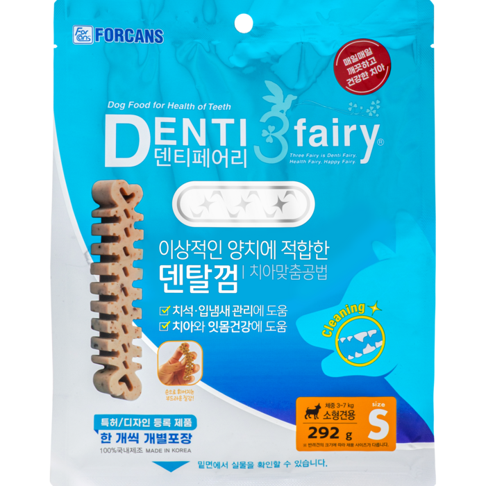 포켄스덴티페어리 강아지 덴탈껌, 타피오카, 292g, 1개