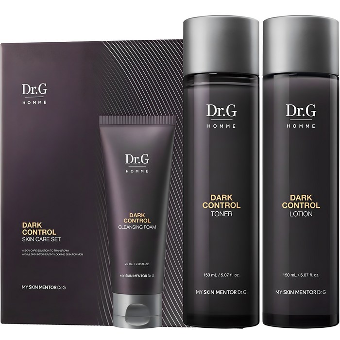 닥터지 옴므 다크 컨트롤 토너 150ml 로션 150ml 클렌징폼 70ml 세트, 1세트