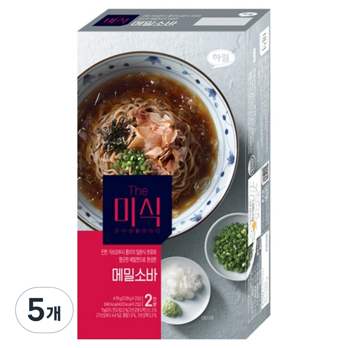 더미식 메밀소바 2인분, 478g, 5개