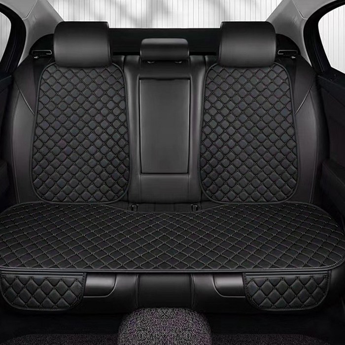 롱샹 차량용 사계절용 가죽통풍 방석 방석 커버 다이아 퀼팅 쿠션 세트 자동차 시트커버, 1세트