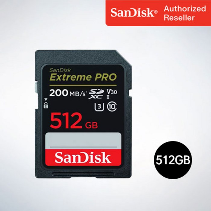 샌디스크 SD메모리카드 SDXC Extreme Pro 익스트림 프로 UHSI SDXXD 512GB 샌디스크 SD메모리카드 SDXC Extreme Pro 익스트림 프로 UHSI SDXXD 512GB